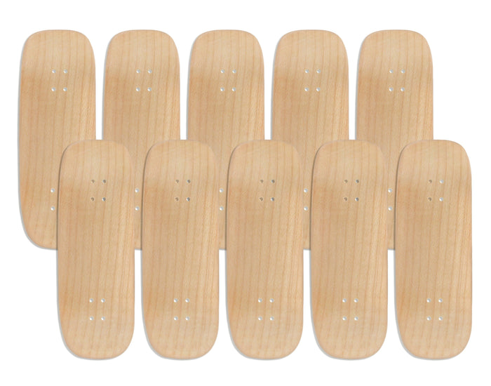 Teak Tuning 10pk Maker Series Maple Wooden Boxy Fingerboard Decks, "Unbranded" - 33.5mm x 100mm