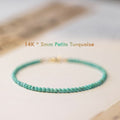 14K Gold Plated Turquoise Bracelet – Dainty Minimalist Jewelry
