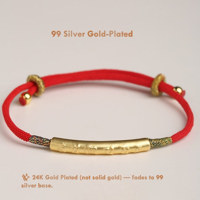Adjustable red string bracelet unisex design