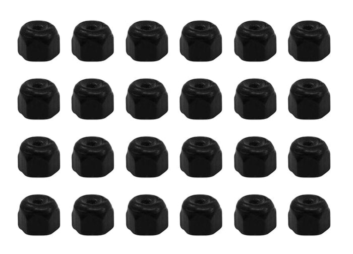 Teak Tuning 24PK Makers Series Professional Nylon Insert Fingerboard Lock Nuts (Black Colorway)
