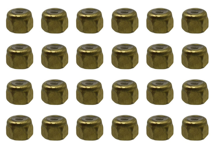 Teak Tuning 24PK Makers Series Professional Nylon Insert Fingerboard Lock Nuts (Gold Colorway)