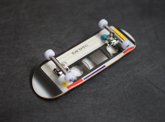 Teak Tuning 32mm Prolific Gen2 Fingerboard Complete - "Cassette Tape" Graphic - Gen2 Prodigy Trucks + Pro Duro Bubble Bushings