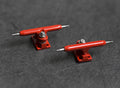 Teak Tuning 34mm Prodigy Gen2 Pro Fingerboard Trucks - Red Colorway - Includes Pro Duro Bubble Bushings