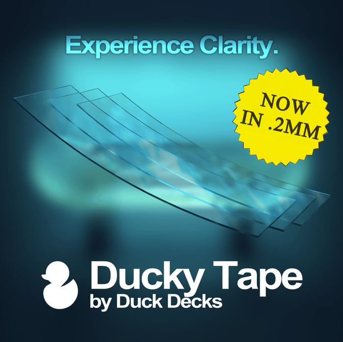 FlatFace Fingerboards 3PK Crystal Clear Ducky Tape - 0.2mm Clear Tape by Duck Decks