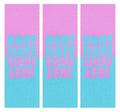 Teak Tuning 3PK Fingerboard Skate Grip Tape, "Don't Hate, Just Skate" Cotton Candy Colorway Edition - 38mm x 114mm