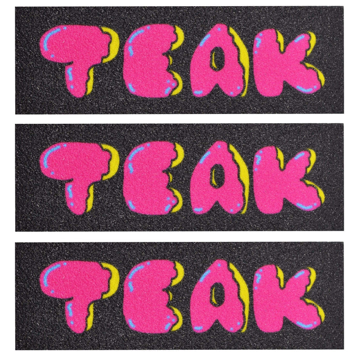 Teak Tuning 3PK Fingerboard Skate Grip Tape, Teak Donut Edition - 38mm x 114mm