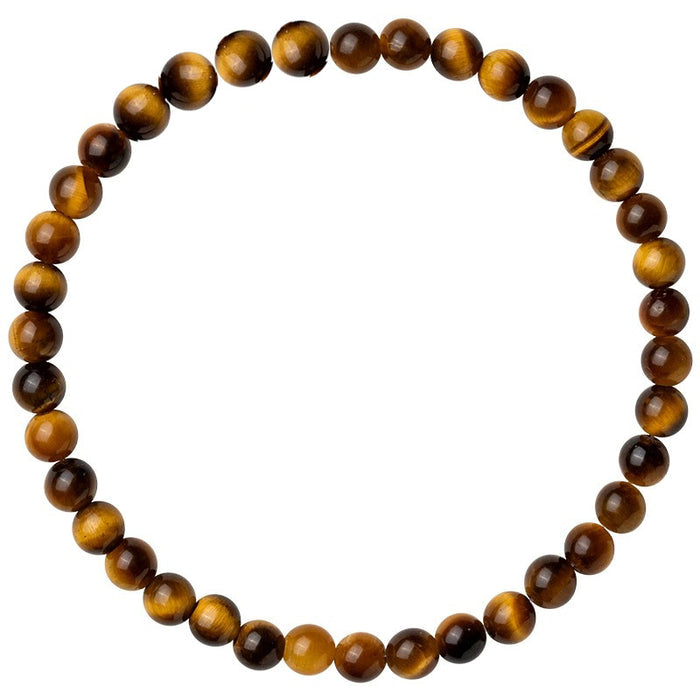 Golden Brown Tiger Eye Close-Up Polished Beads