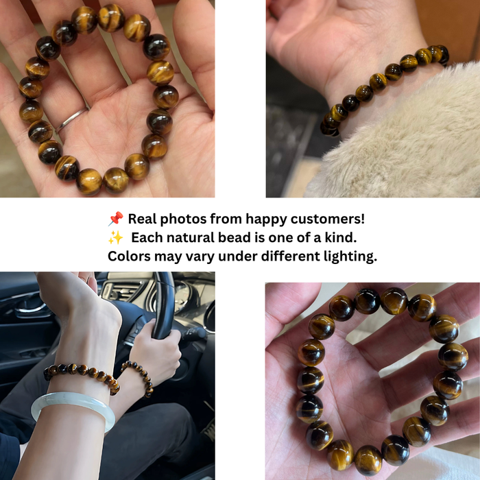 Tiger Eye bracelet for grounding, focus, and spiritual protection