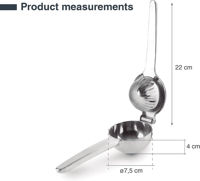 68182 Stainless Steel Manual Citrus Juicer, Ergonomic Handle
