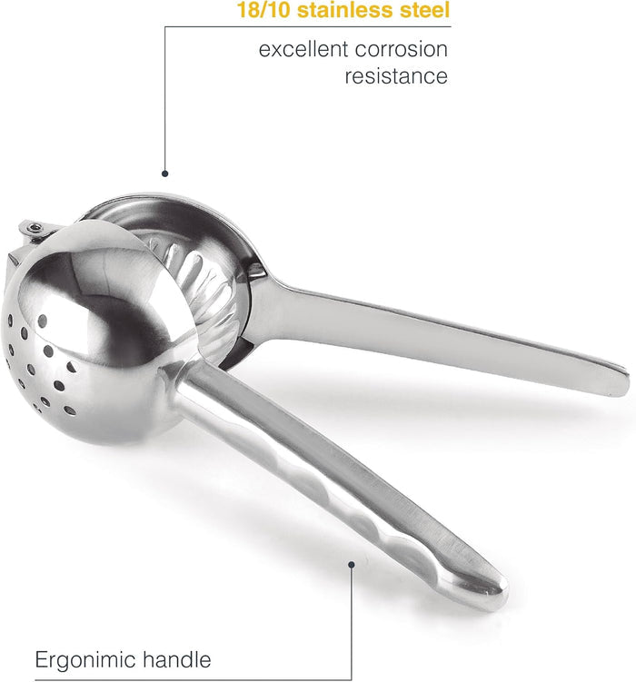 68182 Stainless Steel Manual Citrus Juicer, Ergonomic Handle