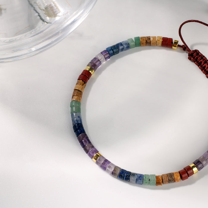 adjustable 7 chakra bracelet for women boho spiritual jewelry