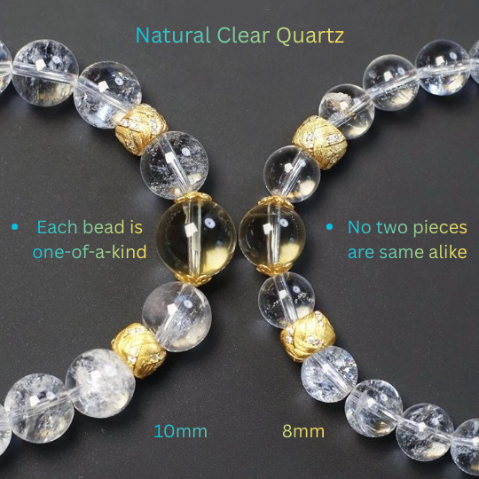 Clear quartz and citrine bead bracelet close up detail
