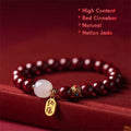 8mm Red Cinnabar Bracelet for Women – Elegant Blessing Jewelry