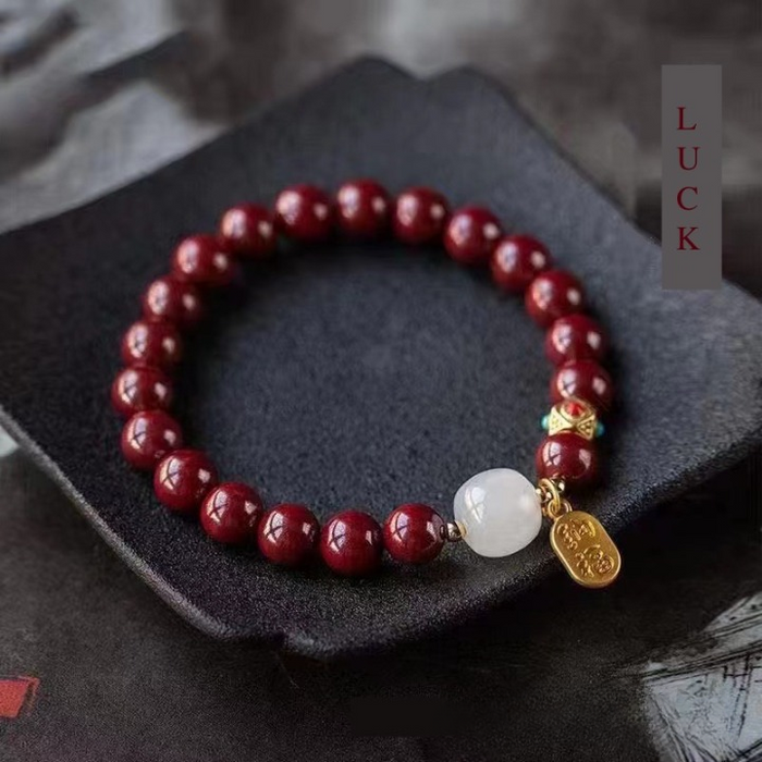 White Hetian Jade Centerpiece – Prosperity Charm Bracelet