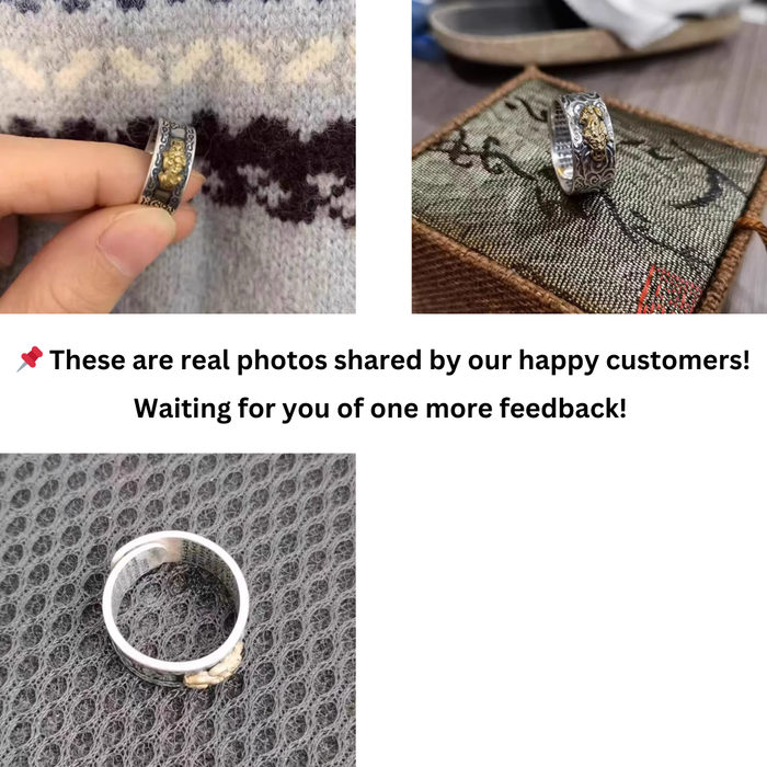 Feng Shui Wealth Ring – Pixiu Guardian Symbol Close-Up