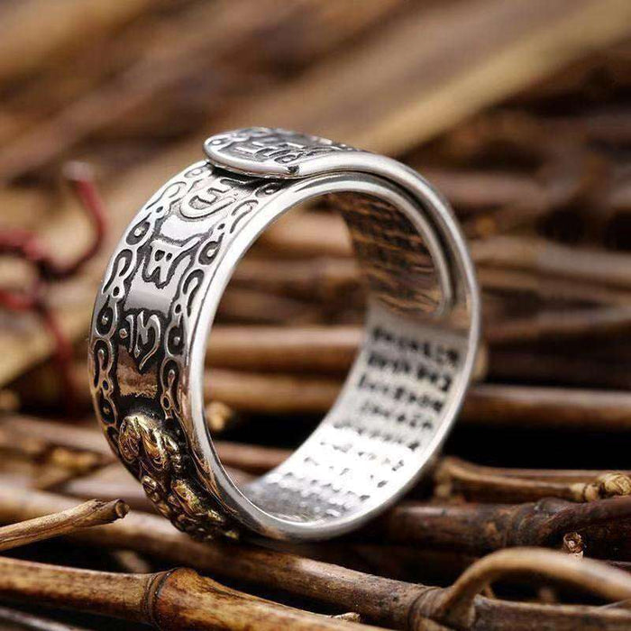 Unisex Adjustable 99 Silver Ring – Prosperity & Balance