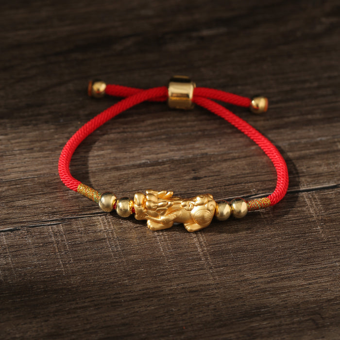 Feng Shui Pixiu Lucky Bracelet – Unisex Adjustable Red String
