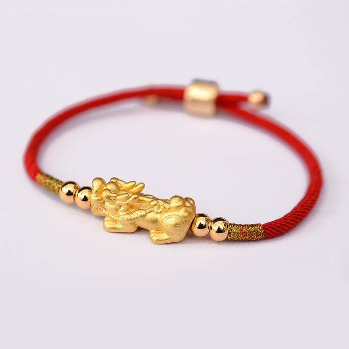 Pure Silver Pixiu Charm for Business & Money Luck