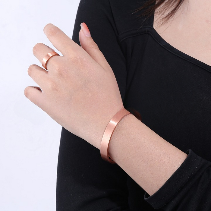 99.99% copper magnetic bangle and ring set men women