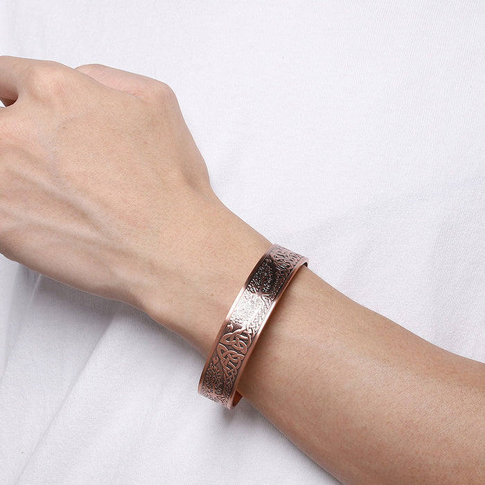 99.99% pure copper tree of life magnetic bracelet unisex