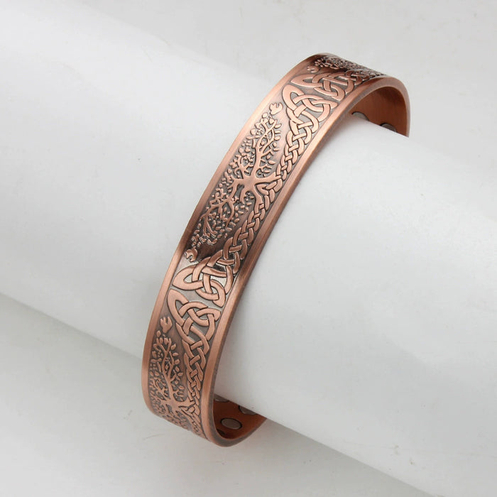 energy balance jewellery copper magnetic bracelet tree of life motif