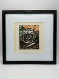 Original Woodcut Print - Gin & Tonic