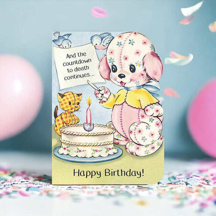 And the Countdown to Death Continues - Funny Birthday Card - The Regal Find