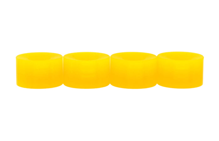 Teak Tuning Apex 71D Urethane Fingerboard Wheels, Cruiser Style, Bowl Shaped - Banana Yellow Colorway - Set of 4