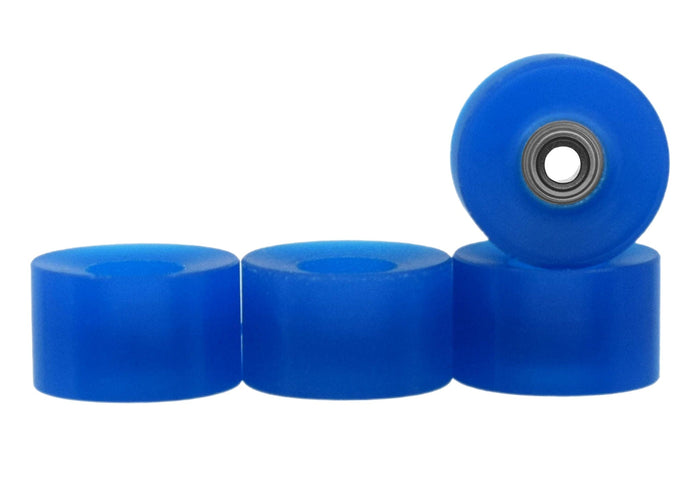 Teak Tuning Apex 71D Urethane Fingerboard Wheels, Cruiser Style, Bowl Shaped - Cobalt Blue Colorway - Set of 4