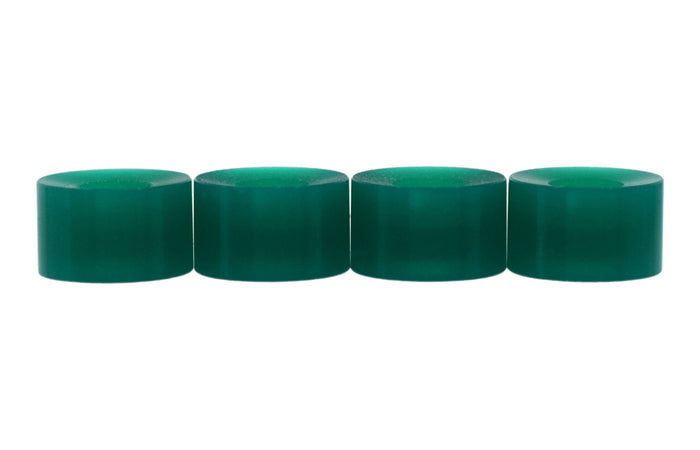 Teak Tuning Apex 71D Urethane Fingerboard Wheels, Cruiser Style, Bowl Shaped - Jade Green Colorway - Set of 4