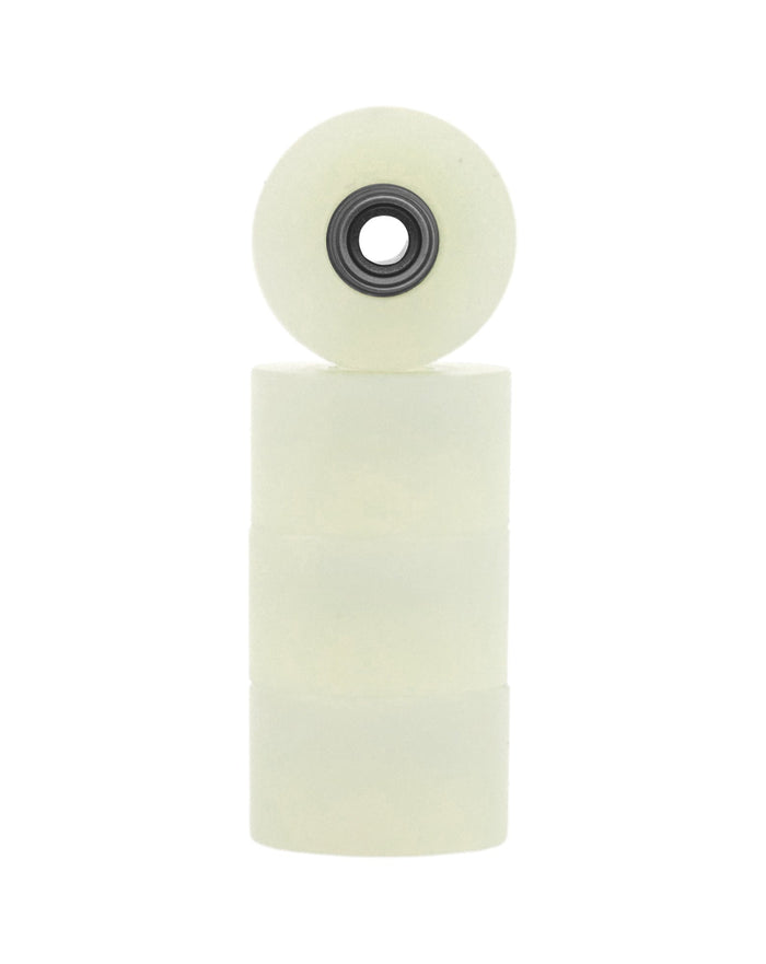 Teak Tuning Apex 71D Urethane Fingerboard Wheels, Cruiser Style, Bowl Shaped - with Premium ABEC-9 Stealth Bearings - UV Vanilla Colorway - Set of 4