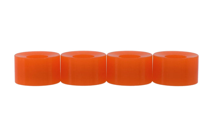 Teak Tuning Apex 71D Urethane Fingerboard Wheels, Cruiser Style, Bowl Shaped - Lava Orange Colorway - Set of 4