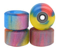 Teak Tuning Apex Urethane Fingerboard Wheels, New Street Style, Geode Series - ABEC-9 Stealth Bearings - 77D - Solar Druzy Colorway
