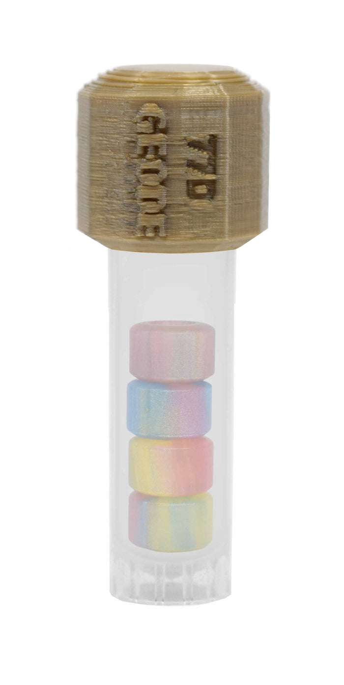 Teak Tuning Apex New Street, Geode Series Wheels - 77D Urethane - Abec-9 Bearings - "Solar Druzy Swirl"