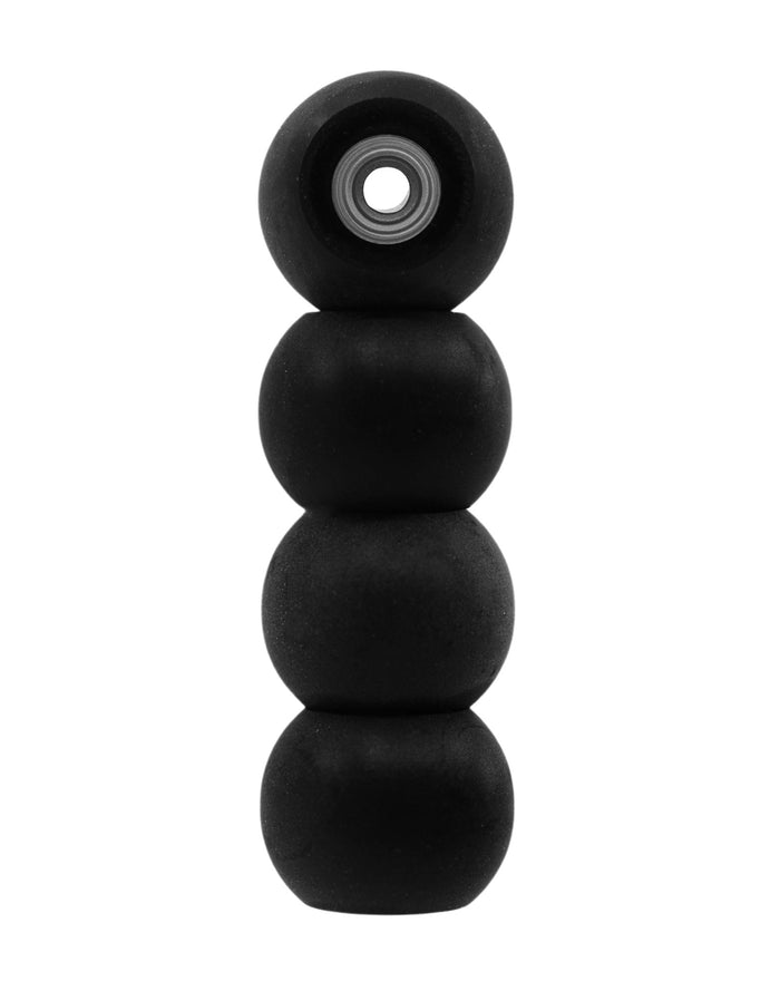 Teak Tuning Apex 61D Urethane Fingerboard Wheels, Globe Shape, ABEC-9 Stealth Bearings - Black Hole Colorway - Set of 4