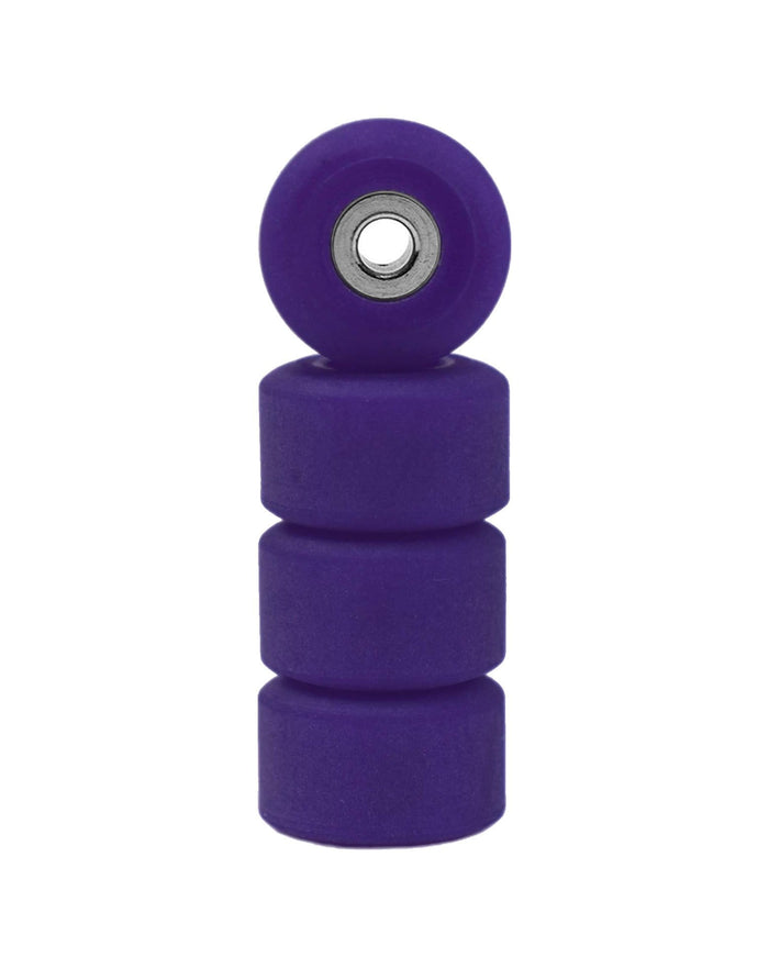 Teak Tuning Apex 61D Urethane Fingerboard Wheels, New Street Shape, Ultra Spin Bearings - Grape Colorway - Set of 4