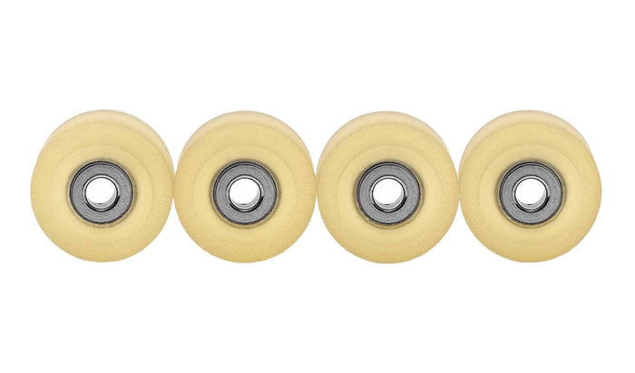 Teak Tuning Apex 61D Urethane Fingerboard Wheels, New Street Shape, Ultra Spin Bearings - Honey Colorway - Set of 4