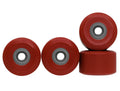 Teak Tuning Apex 65D All Terrain Polymer (ATP) Fingerboard Wheels, New Street Shape - Premium ABEC-9 Stealth Bearings - Scarlet Colorway - Set of 4