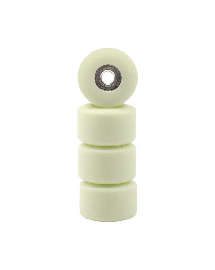 Teak Tuning Apex Urethane Fingerboard Bearing Wheels, New Street Style, 77D - Coconut - Set of 4