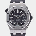 Aude mars Piquet Black Stainless Steel Royal Oak Offshore Diver Men's Wristwatch 42 Mm