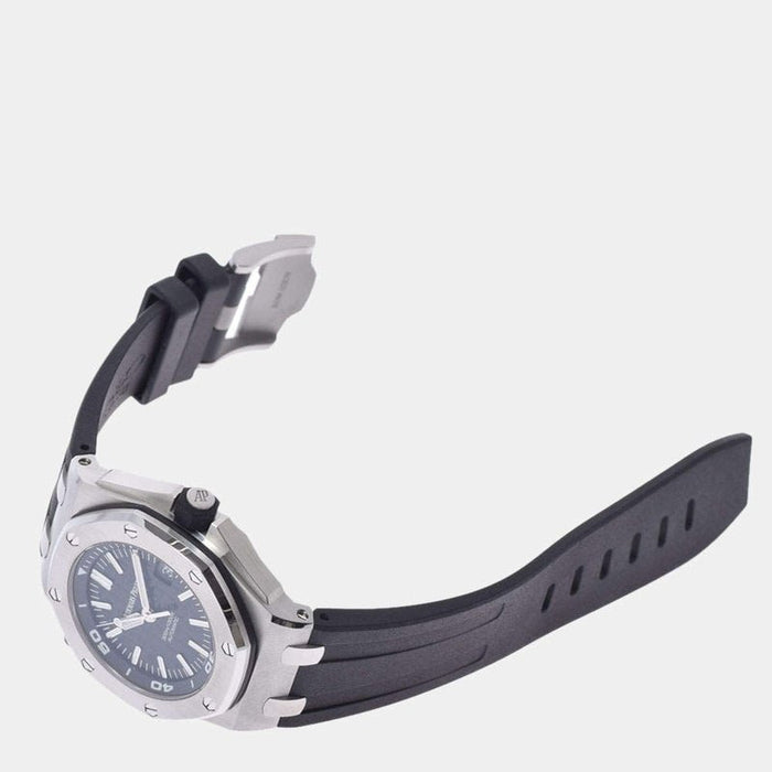 Aude mars Piquet Black Stainless Steel Royal Oak Offshore Diver Men's Wristwatch 42 Mm