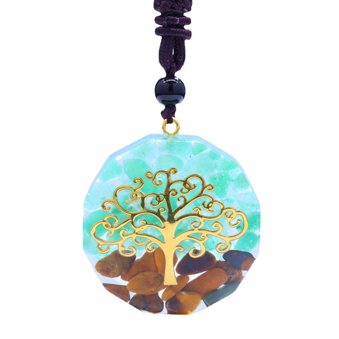 handmade aventurine tree of life necklace for chakra balance