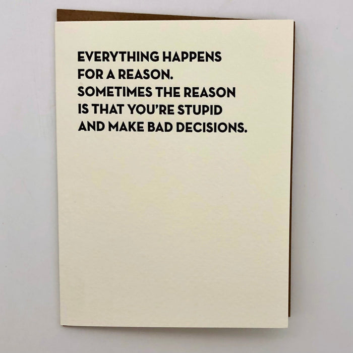 Everything Happens For A Reason Card - The Regal Find