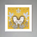 'Barn Owls And Leaves' Art Print - The Regal Find
