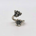 Bee and Flower Adjustable Ring - The Regal Find