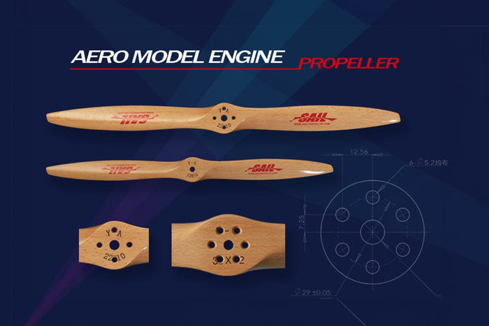 Beechwood PropellerBeechwood Propeller SAIL 18 24 Inch  Pre Drilled for DLE Gas Powered RUAVMODEL