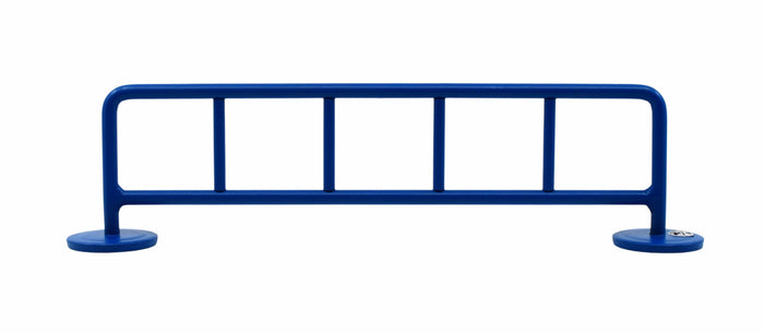 Teak Tuning Bike Rack Style Fingerboard Rail, 10" Long - Steel Construction - Cobalt Blue