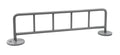 Teak Tuning Bike Rack Style Fingerboard Rail, 10" Long - Steel Construction - Silver Grey