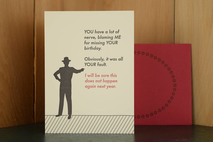 Blame Game Card - The Regal Find