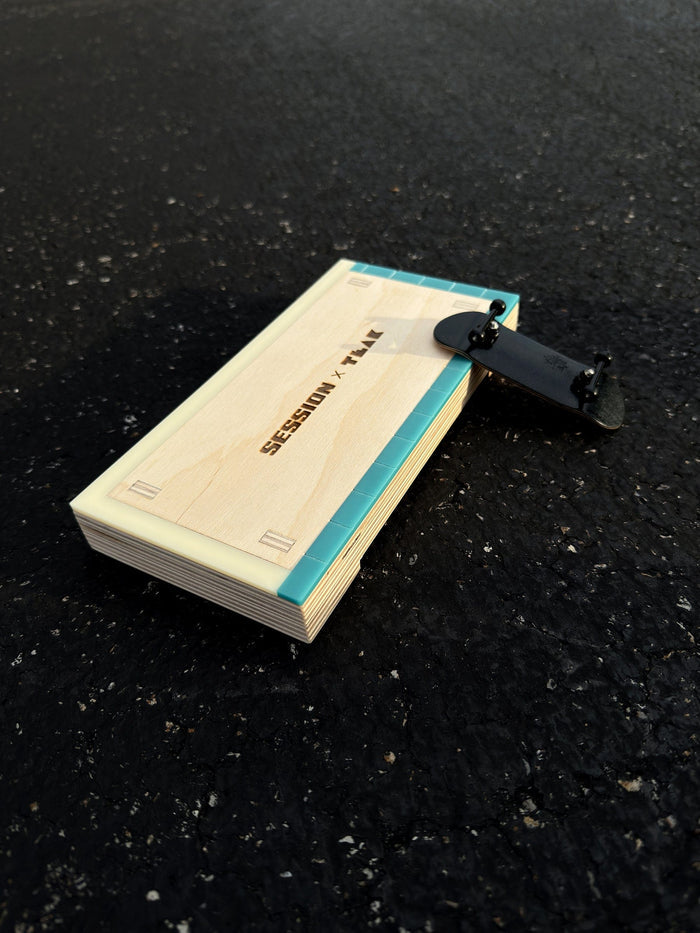 Session Fingerboards Manual Pad - Wooden Fingerboard Obstacle with Acrylic Coping